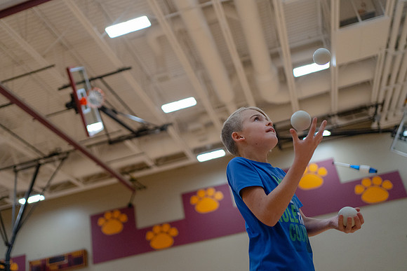 Juggling at Bear Cave Intermediate School