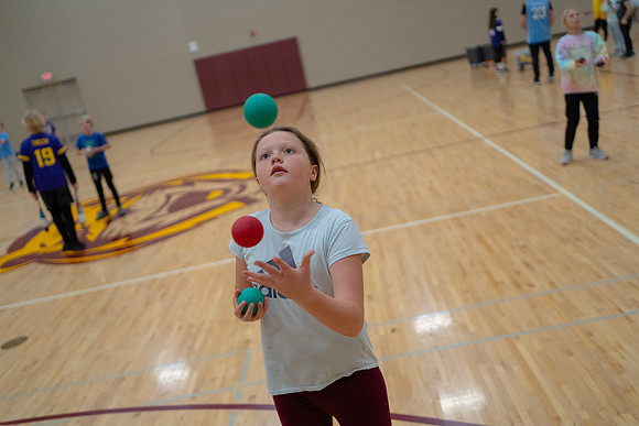 Juggling at Bear Cave Intermediate School