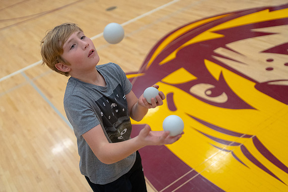 Juggling at Bear Cave Intermediate School