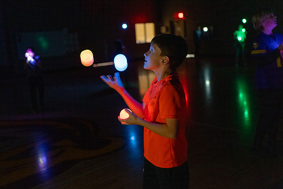 Juggling at Bear Cave Intermediate School