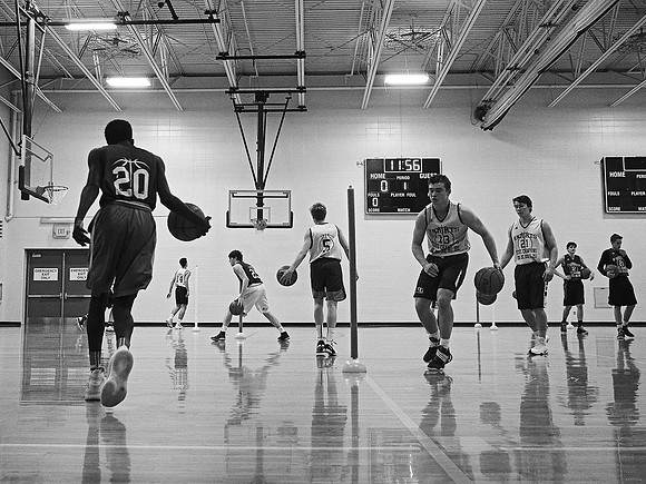 O'Gorman Basketball Practice